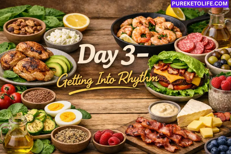 day 3 getting into rhythm keto diet