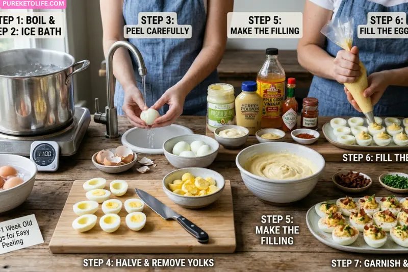 how to make perfect keto deviled eggs