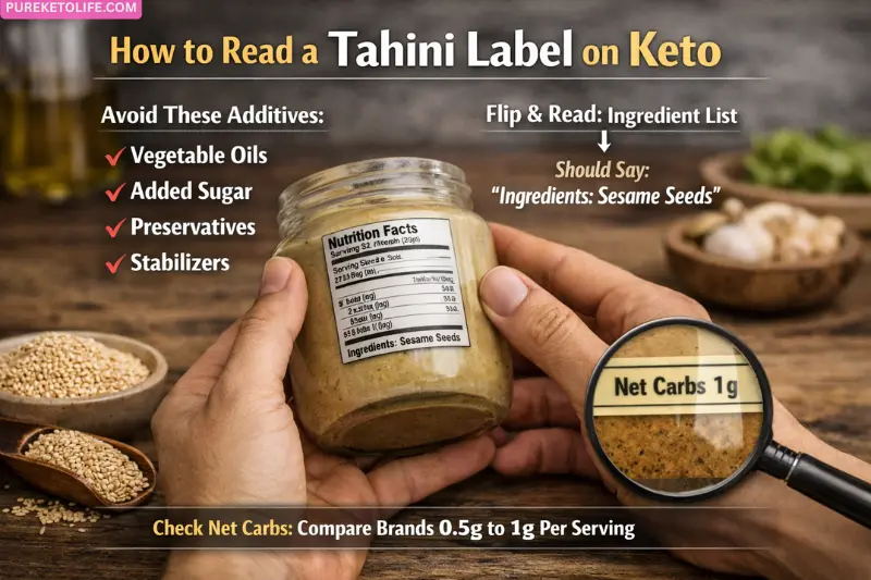 how to read a tahini label on keto