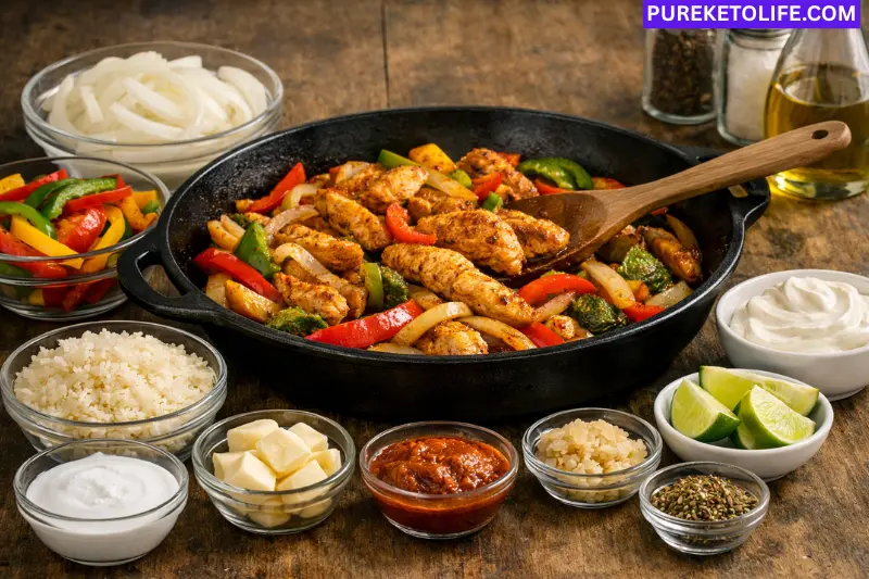 keto chicken fajitas