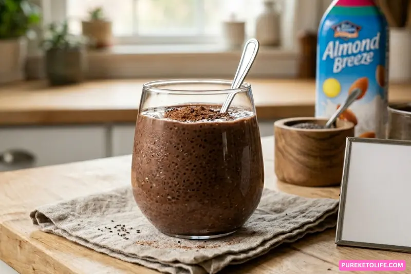 keto chocolate chia drink