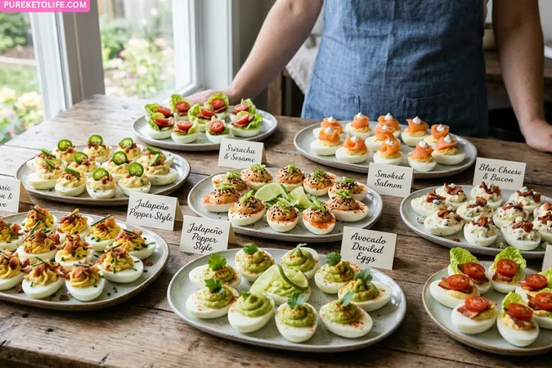 keto deviled egg flavor variations