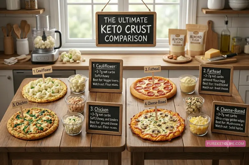 types of keto pizza crusts and how they compare