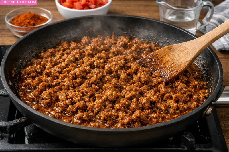 cook the taco meat