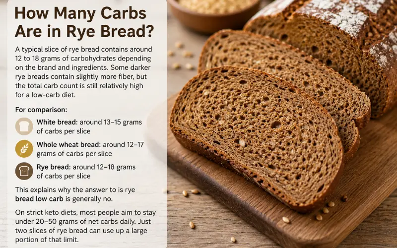 how many carbs are in rye bread