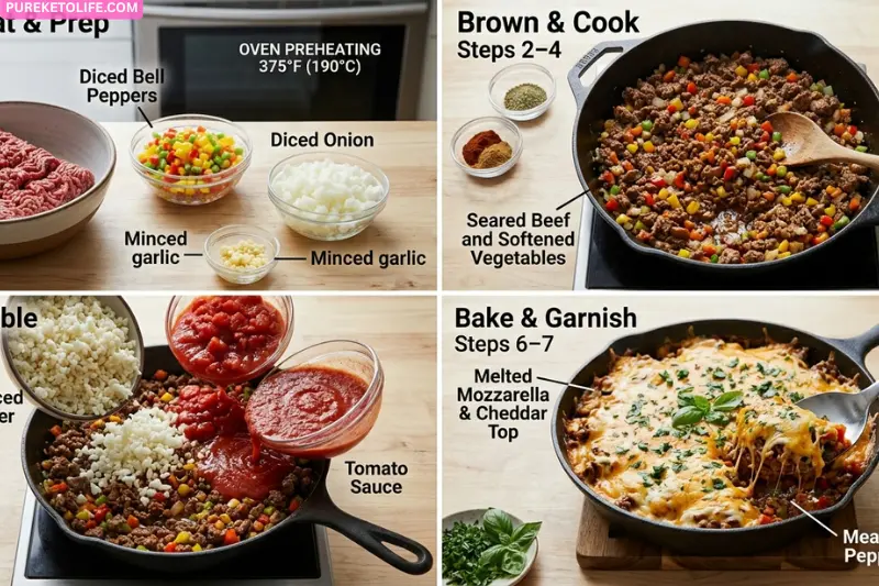 how to make keto stuffed pepper casserole