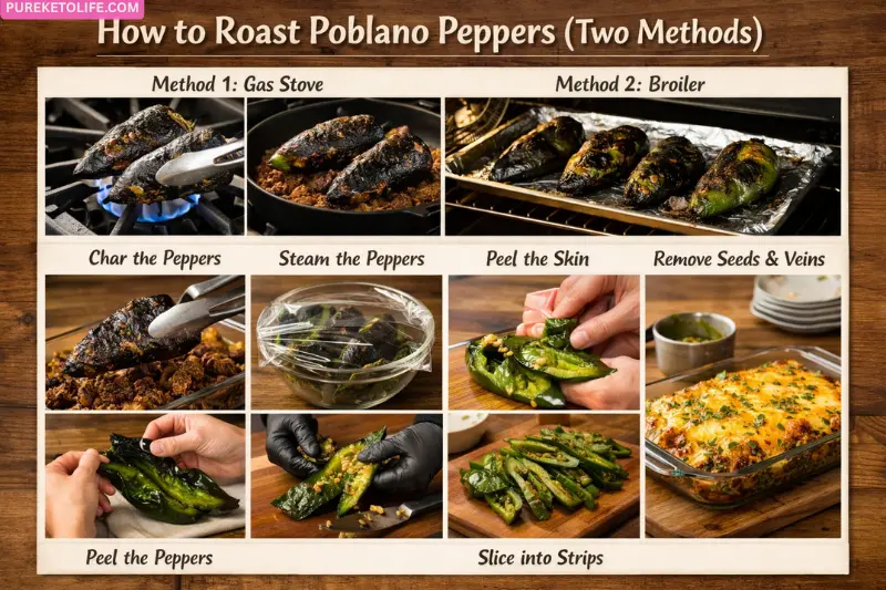 how to roast poblano peppers