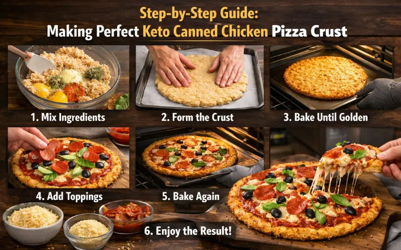 step by step guide making perfect keto canned chicken pizza crust