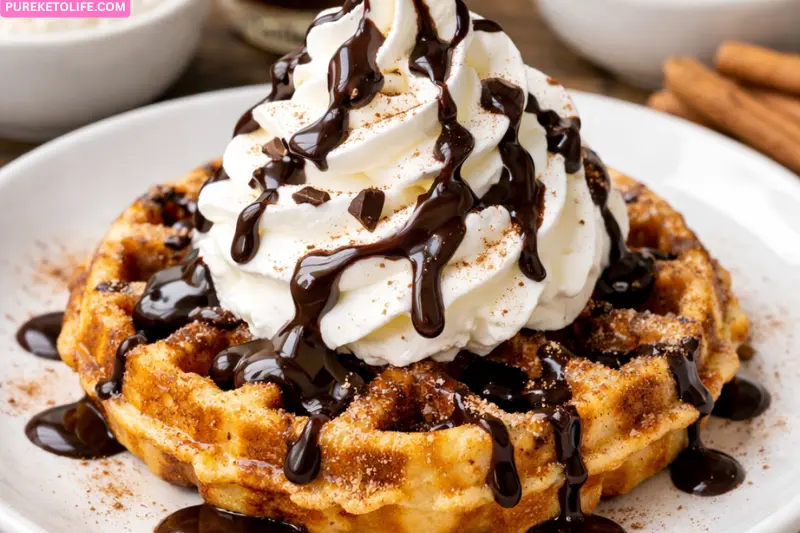 sweet keto chaffle variation