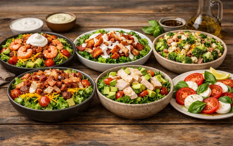 taco chicken bacon ranch turkey broccoli caprese salad