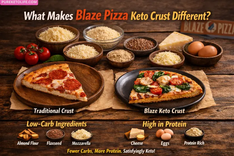what makes blaze pizza keto crust different