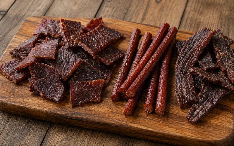 beef jerky and meat sticks