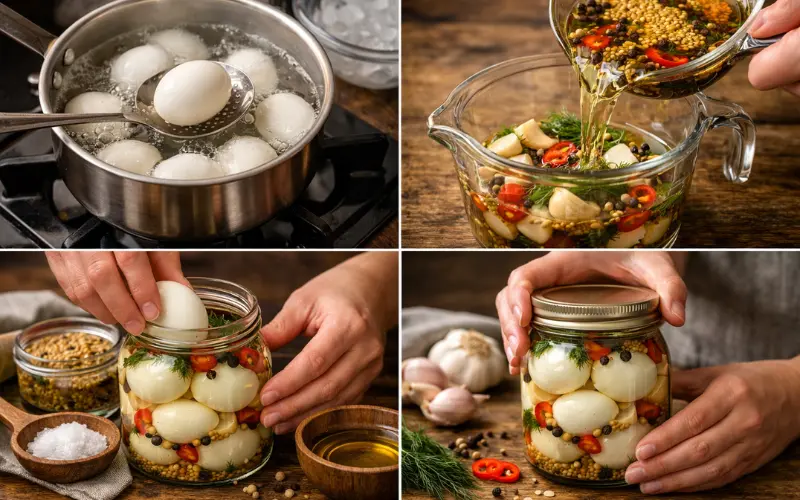 how to make keto pickled eggs step by step