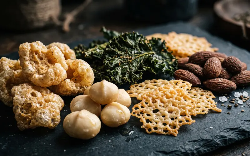 best keto salty & crunchy snacks for the movies