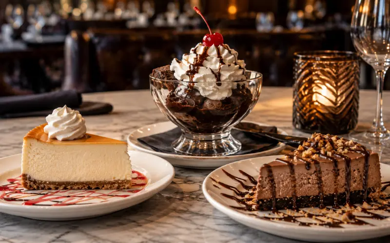 i want to sit down and order dessert after a real mea