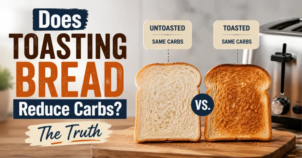 does toasting bread reduce carbs