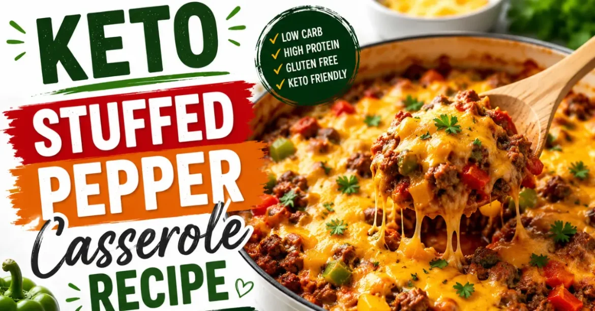 keto stuffed pepper casserole recipe